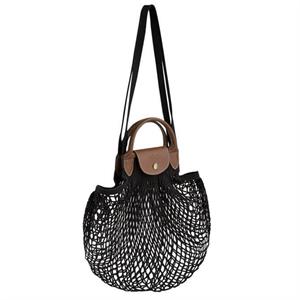 Longchamp Le Pliage Filet Black Top Handle Bag